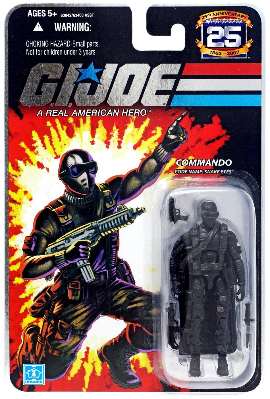 GI Joe 25th Anniversary Wave 5 Snake Eyes Action Figure | eBay