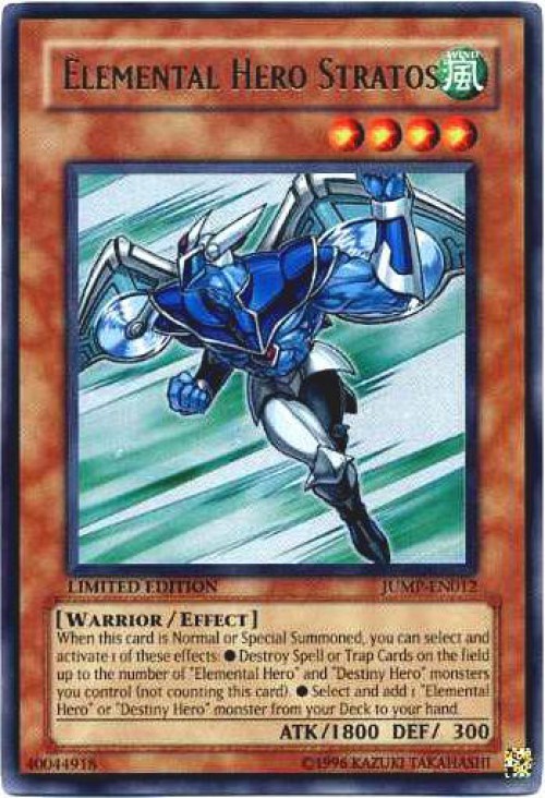 YuGiOh Shonen Jump Ultra Rare Elemental Hero Stratos JUMP-EN012 | eBay