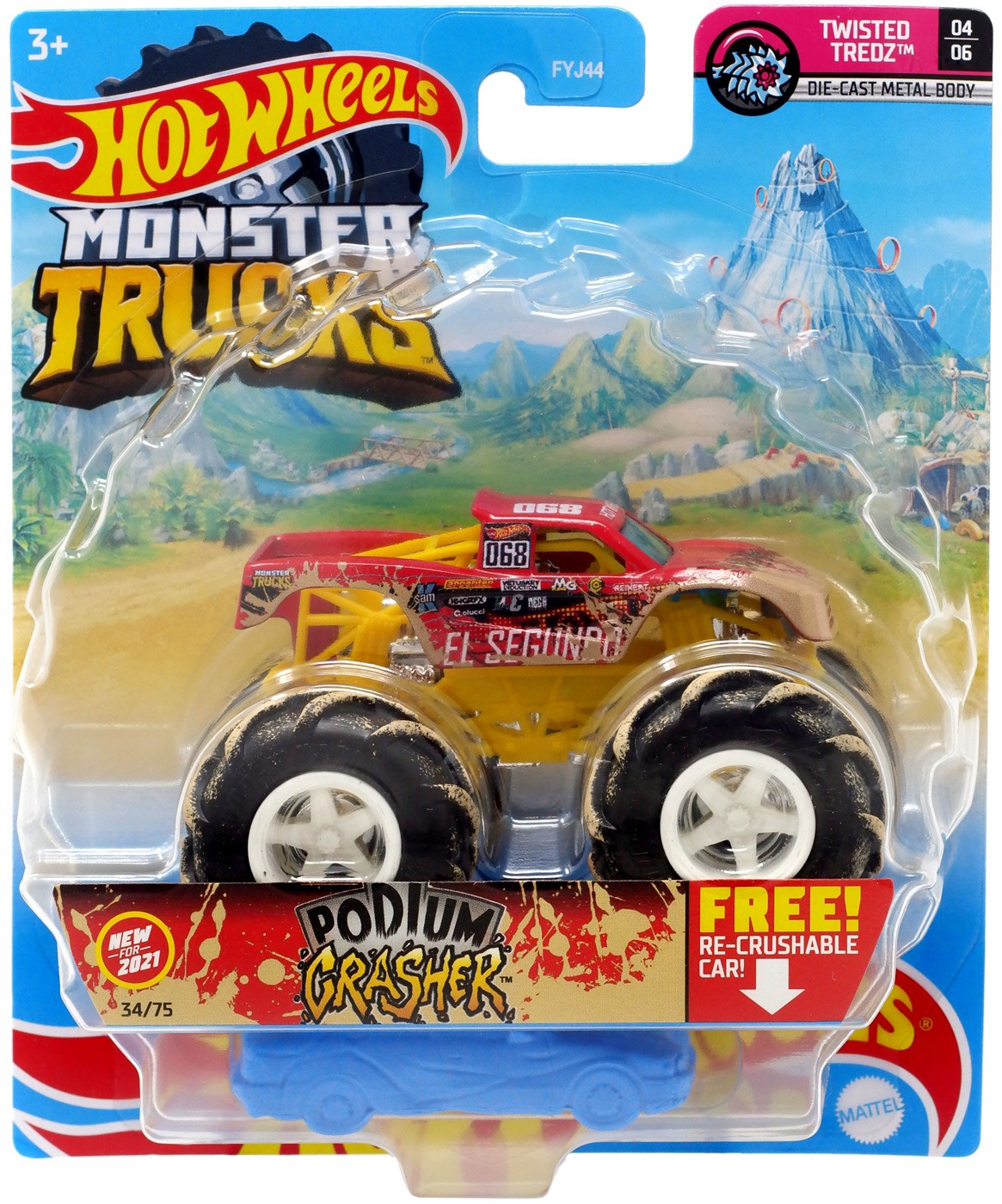 Hot Wheels Monster Trucks LIVE Podium Crasher Diecast Car | eBay