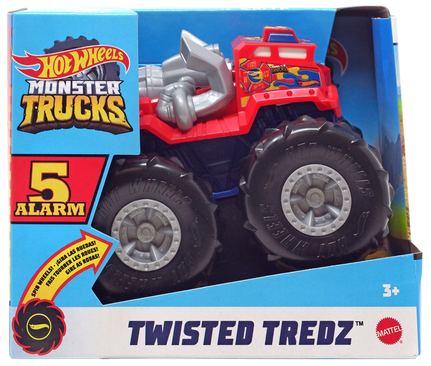 Hot Wheels Monster Trucks Twisted Tredz 5 Alarm Vehicle eBay