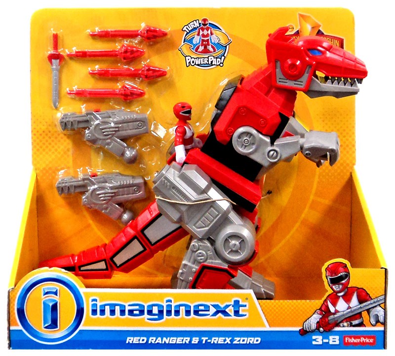 imaginext red ranger t rex zord
