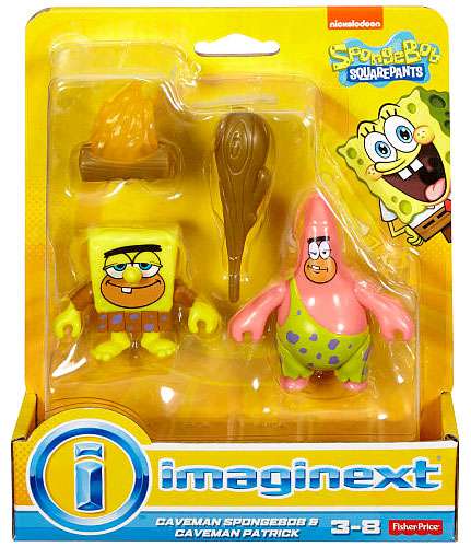 Imaginext Caveman SpongeBob  Caveman Patrick 3 Inch Mini 