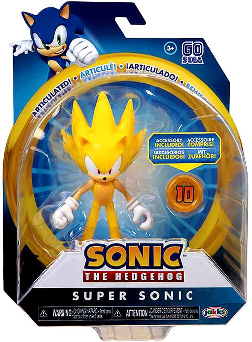 Basic Wave 3 Super Sonic Action Figure [Modern, with Super Ring