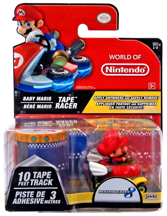 Super Mario Mario Kart 8 Tape Racer Baby Mario Figure Ebay