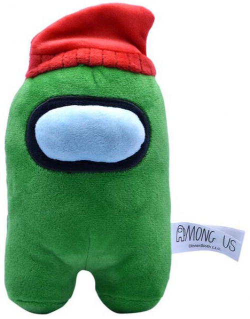 Among Us Green with Red Beanie Plush