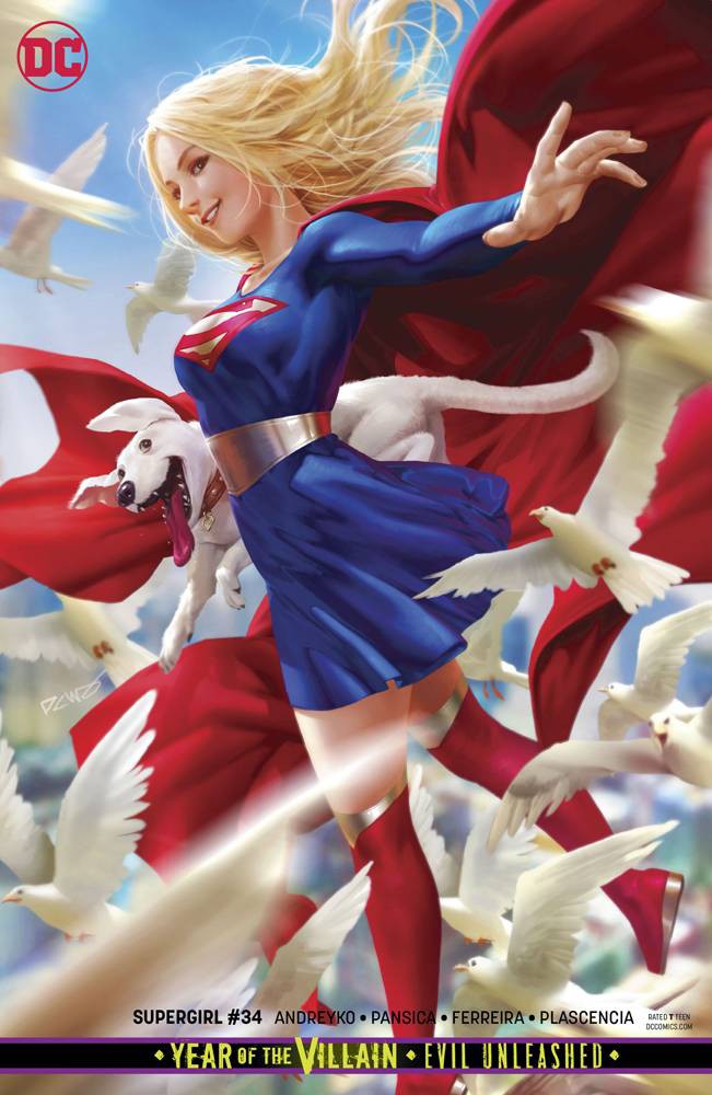 Dc Supergirl 34 Comic Book Derrick Chew Variant Cover Ebay 