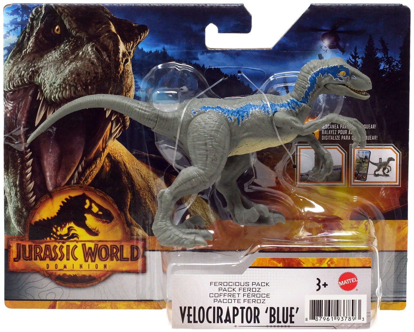 Jurassic World Dominion Velociraptor 'Blue' Ferocious Pack | eBay