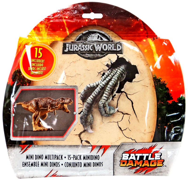 jurassic world battle damage mini dino multipack