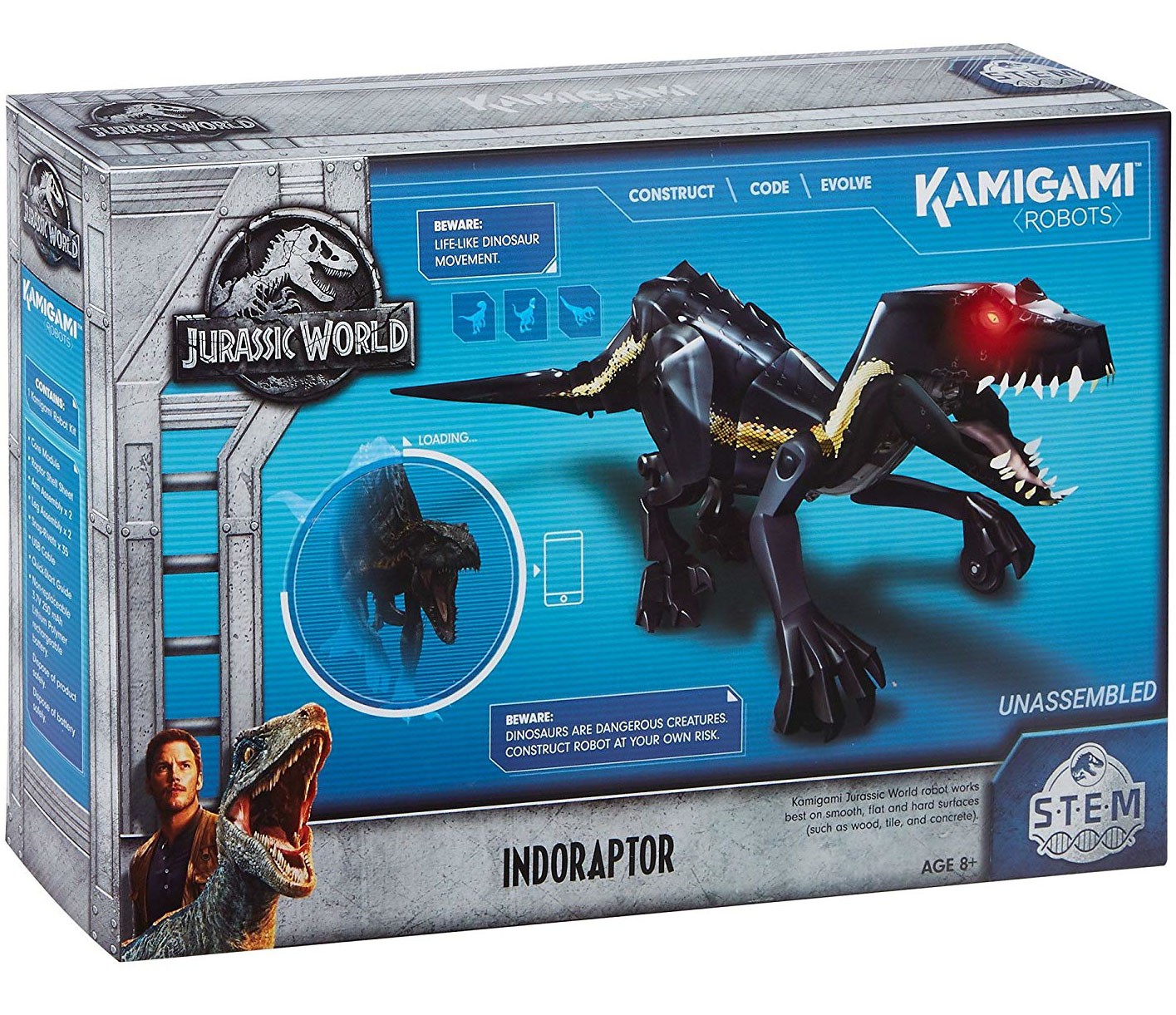 velociraptor blue robot
