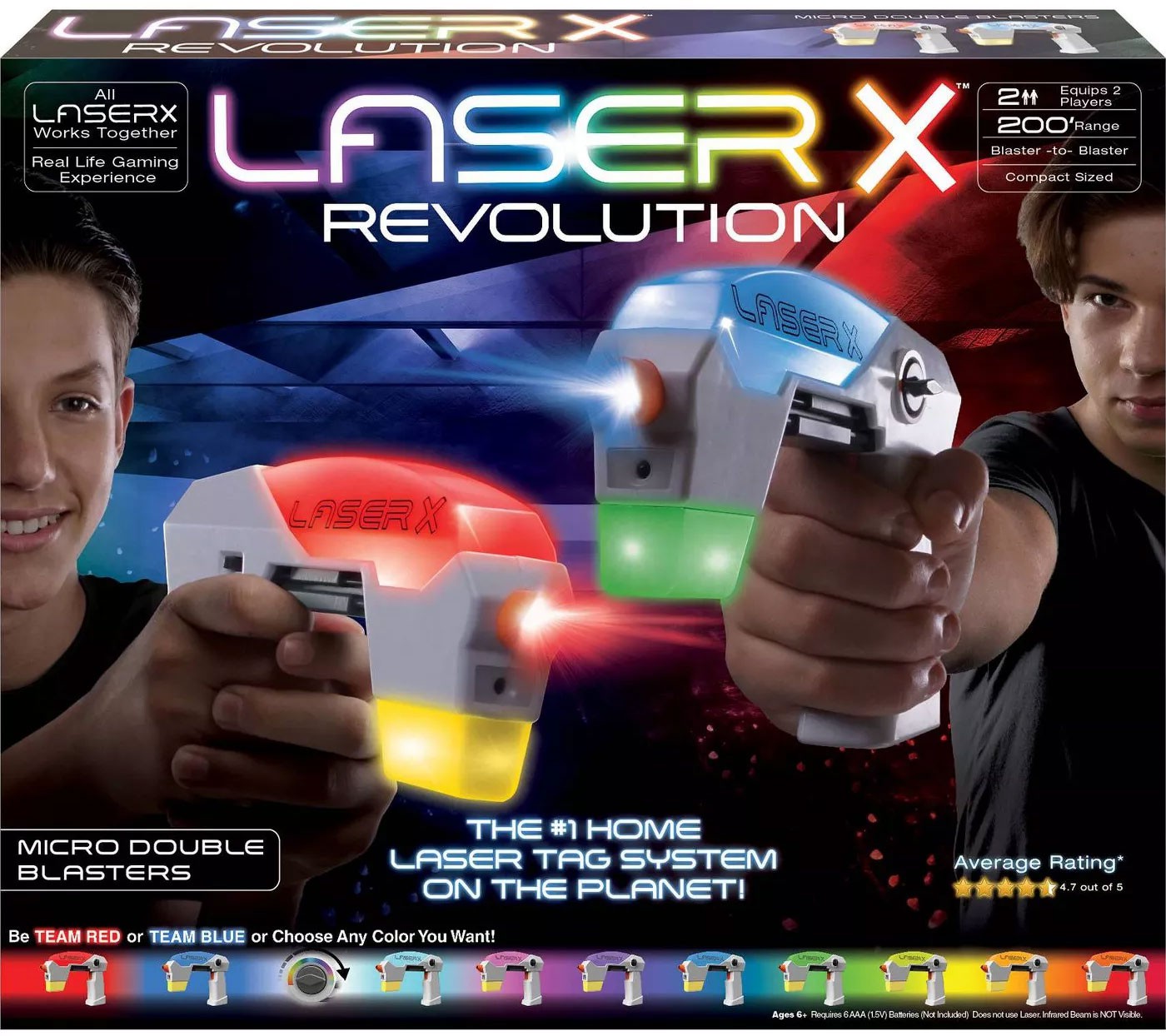 Laser X Revolution Laser Tag System Micro Double Blasters 2-Player