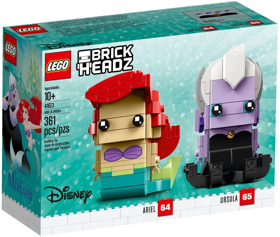 LEGO Disney Princess The Little Mermaid Brick Headz Ariel & Ursula Set ...