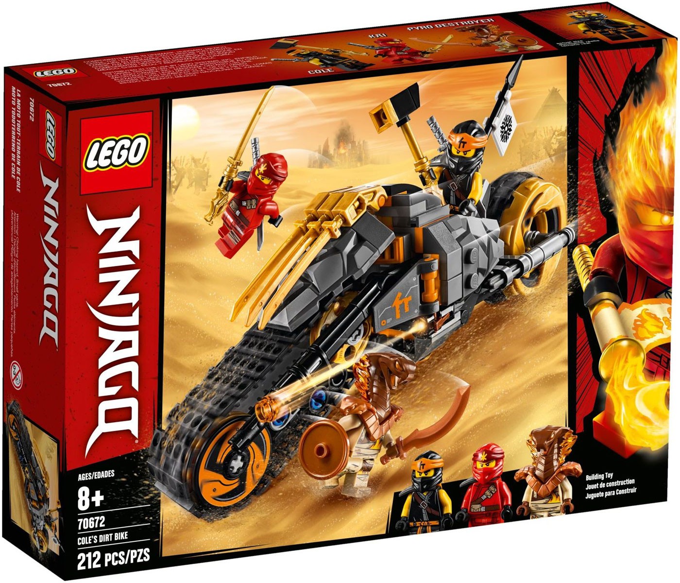 LEGO Ninjago Legacy Cole's Dirt Bike Set #70672 673419299015 | eBay