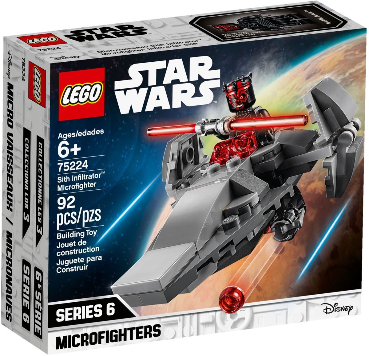 lego star wars sith infiltrator microfighter 75224 building kit