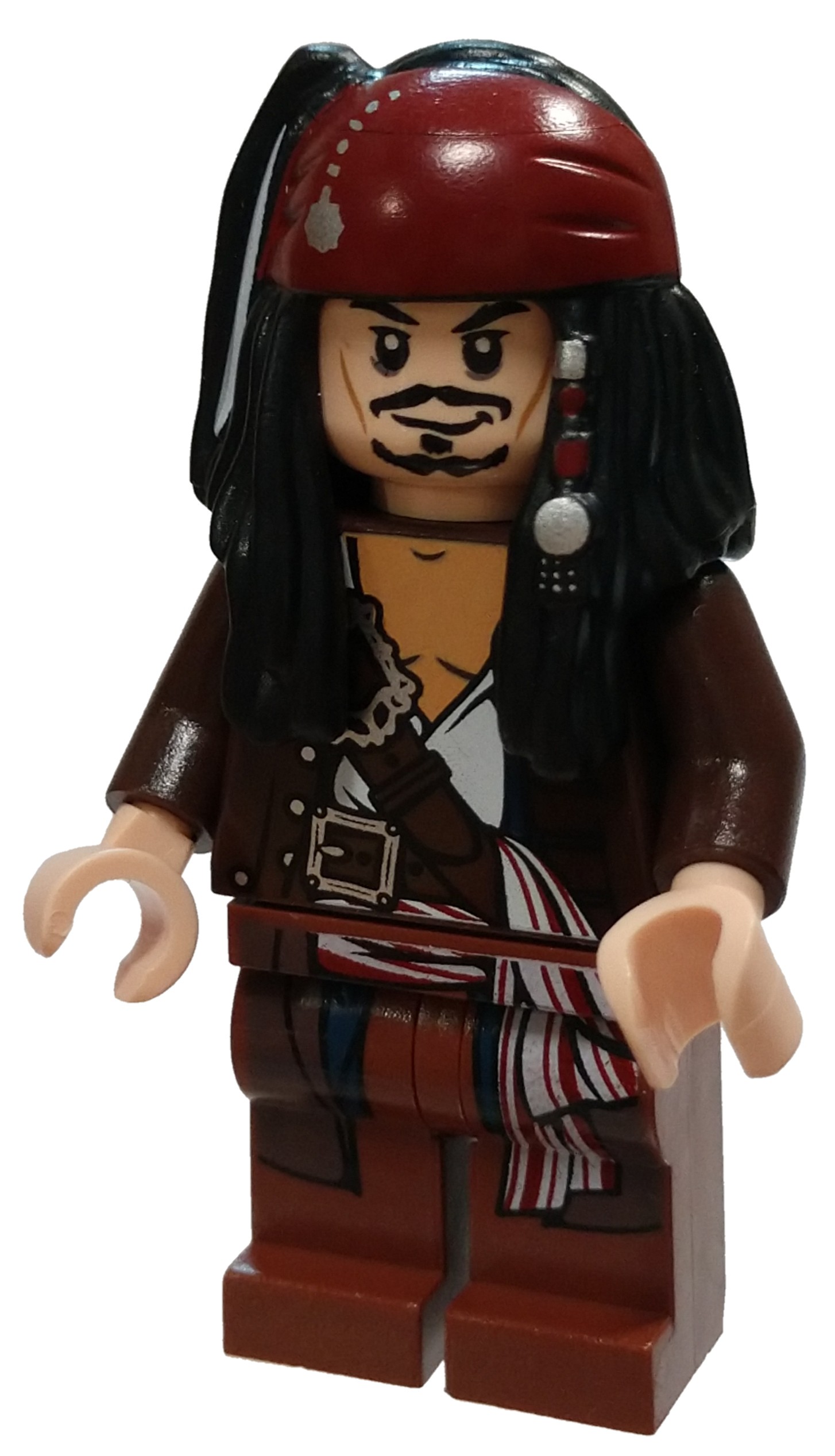 4184 LEGO Pirates of The Caribbean Minifigure Captain Jack Sparrow w/ Jacket 