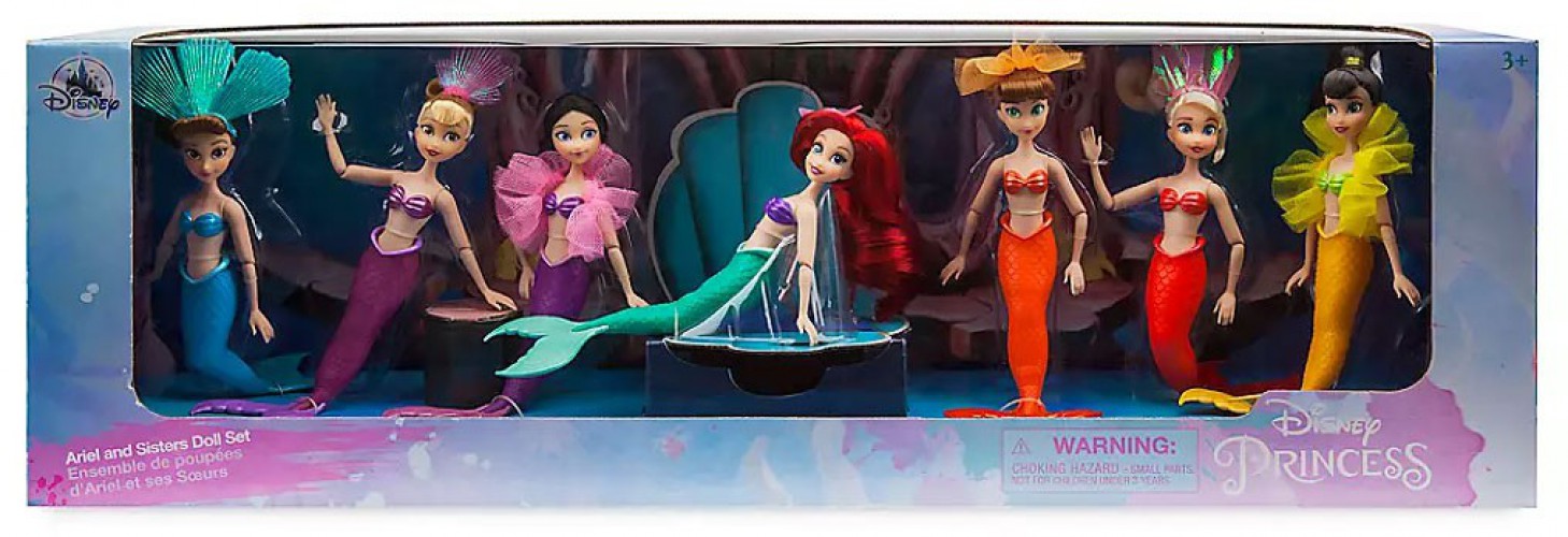 Princess The Little Mermaid 30th Anniversary Ariel And Sisters 7 Pack
