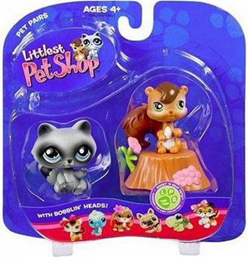 Hasbro Littlest Pet Shop Pet Pairs Chipmunk & Raccoon Figure 2-pack