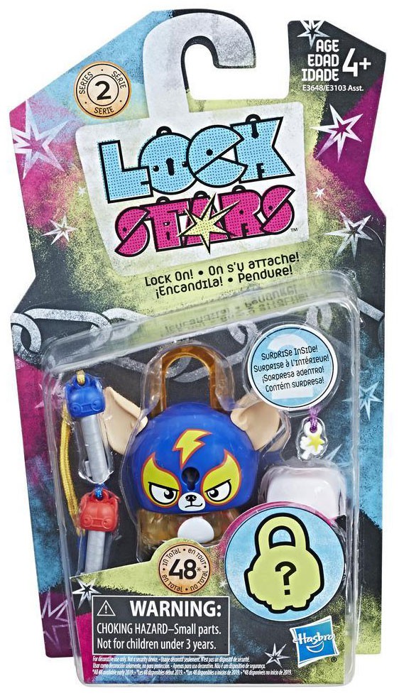 Lock Stars Series 2 ~ Wrestler Dog Figure /& Sandwich W// Surprises Hasbro NEW