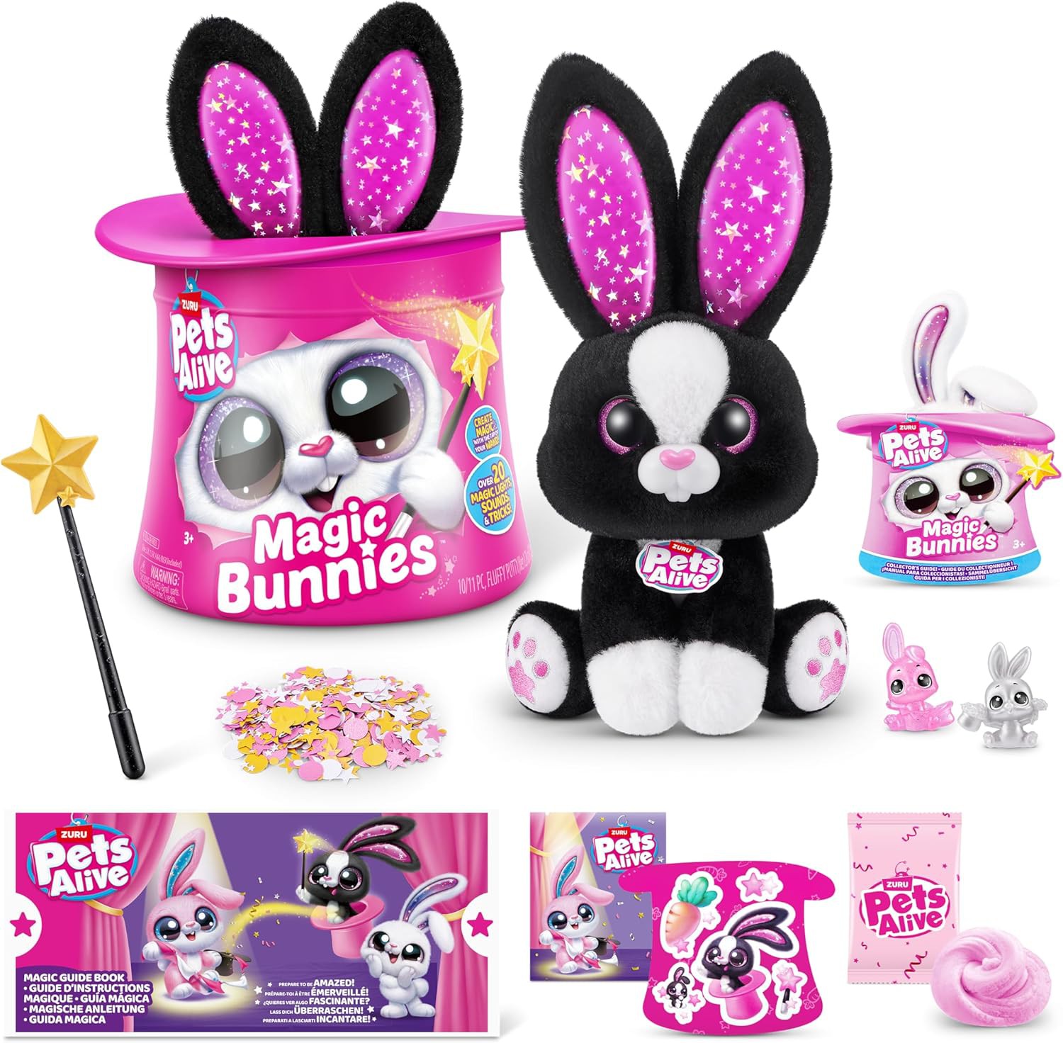 Pets Alive Magic Bunnies Sootie Surprise Plush Hat [BLACK Bunny