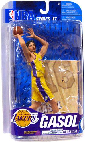 NBA Sports Picks Series 17 Pau Gasol Action Figure [Yellow Jersey