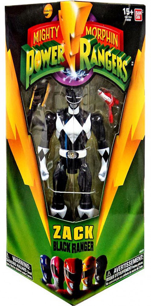 1993 Mighty Morphin Power Rangers ZACH Black Ranger Action Figure MMPR Bandai
