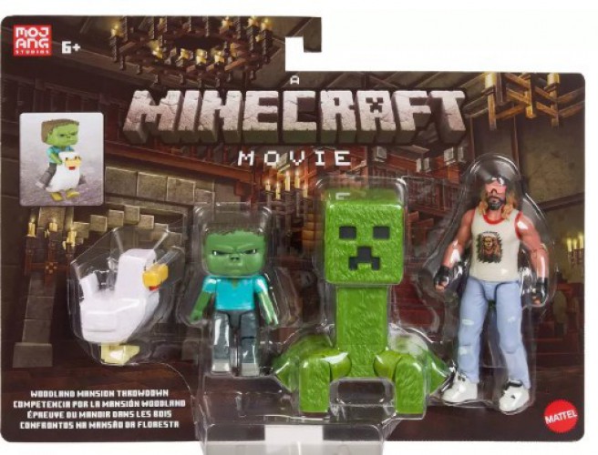 A Minecraft Movie Garrett Creeper Zombie & Chicken Action Figure 4
