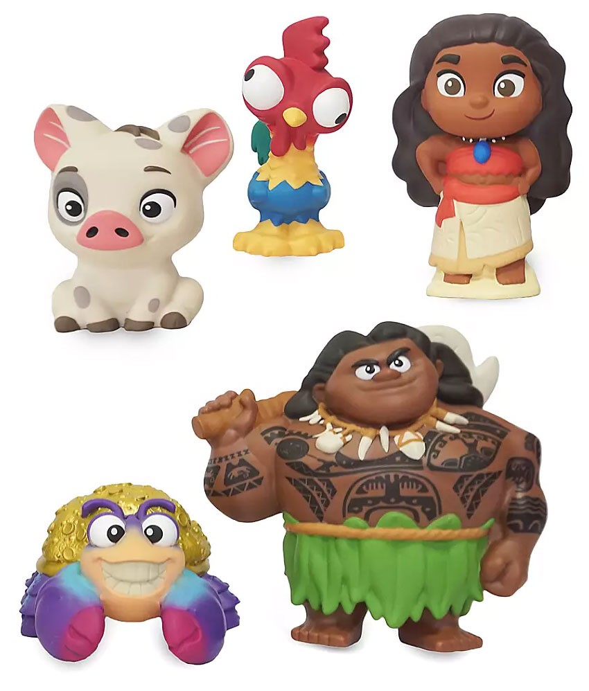 Disney Moana, Maui, Pua, Hei-Hei & Tomatoa 5-Figure Bath Set | eBay
