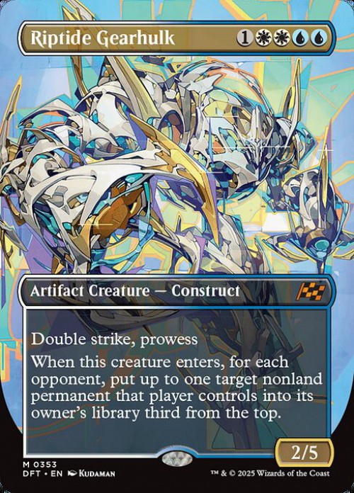 MtG Aetherdrift Mythic Rare Riptide Gearhulk #353 [Graffiti Giants