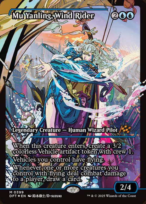 MtG Aetherdrift Mythic Rare Mu Yanling, Wind Rider #399