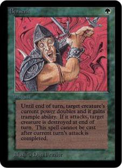 how many cards in mtg alpha MtG Alpha Uncommon Berserk [Moderately Played]