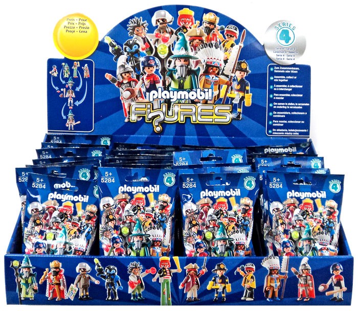 Playmobil Figures Series 4 Blue Mystery Minis Blind Box [48 Packs