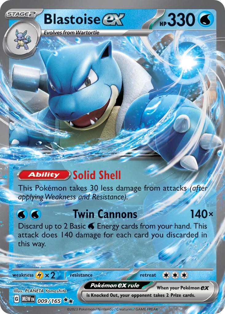 Pokemon TCG 151 Double Rare Blastoise ex #9 | eBay