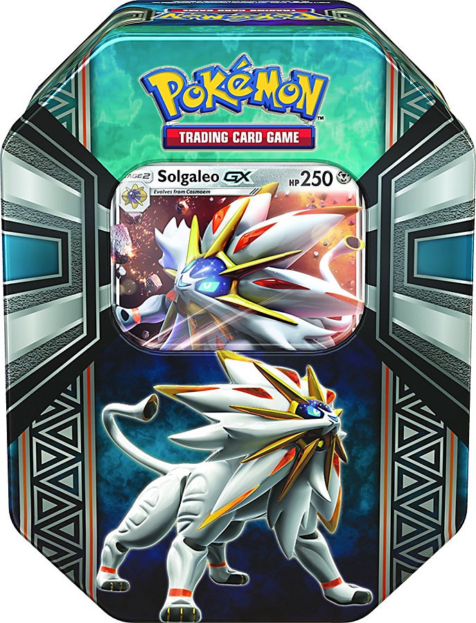 TCG 2017 Legends of Alola Solgaleo GX Tin Set [4 Booster Packs
