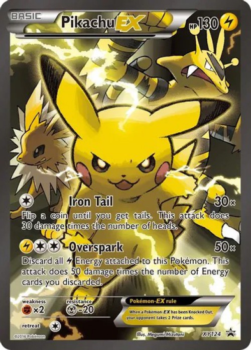 ポケットモンスター X Pokemon X & Y Promo Holo Rare Pikachu EX XY124 [Damaged
