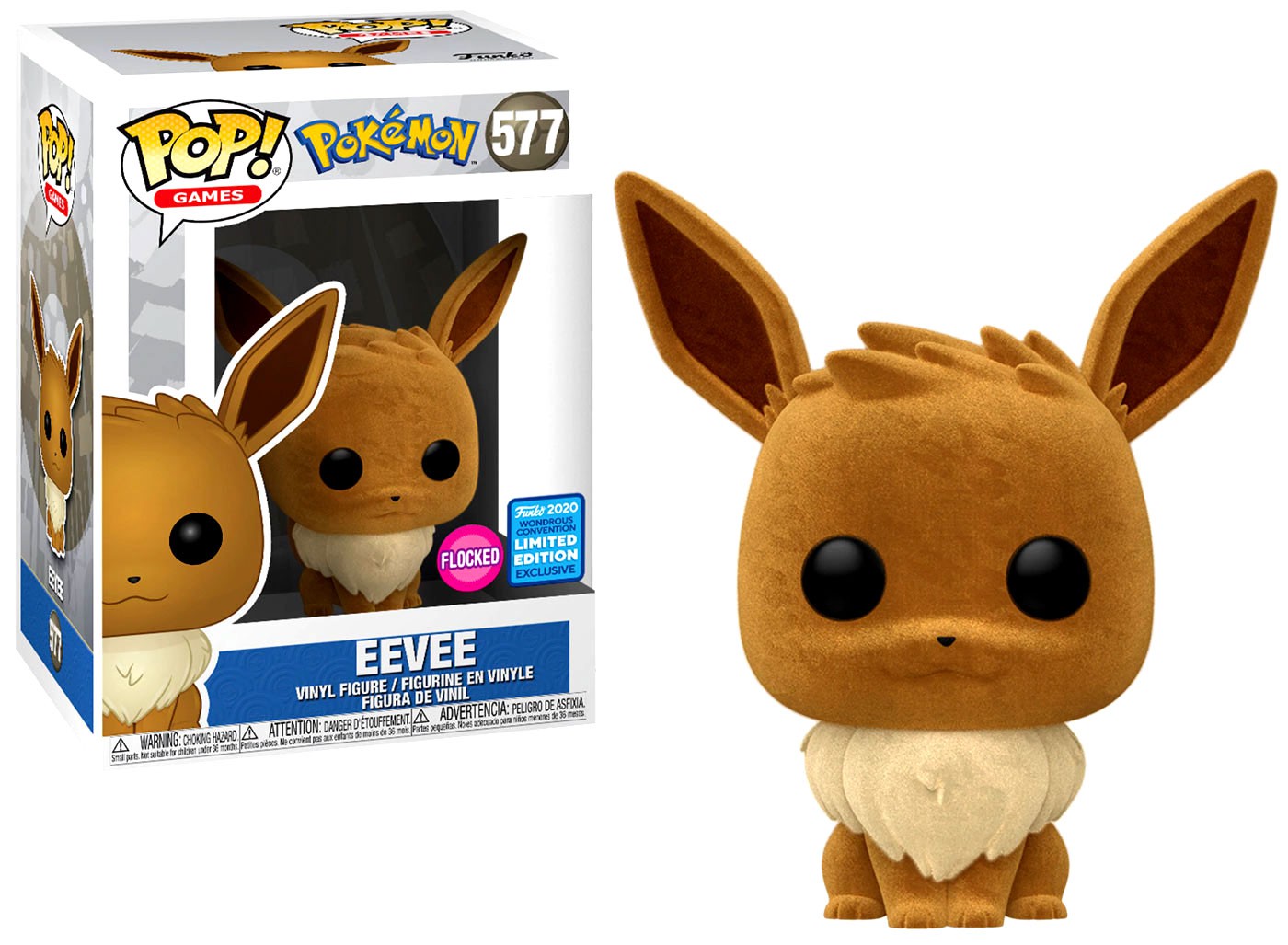 eevee funko pop flocked