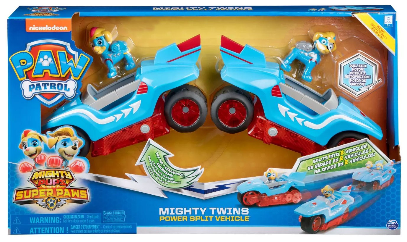paw patrol mighty twins split vehicle