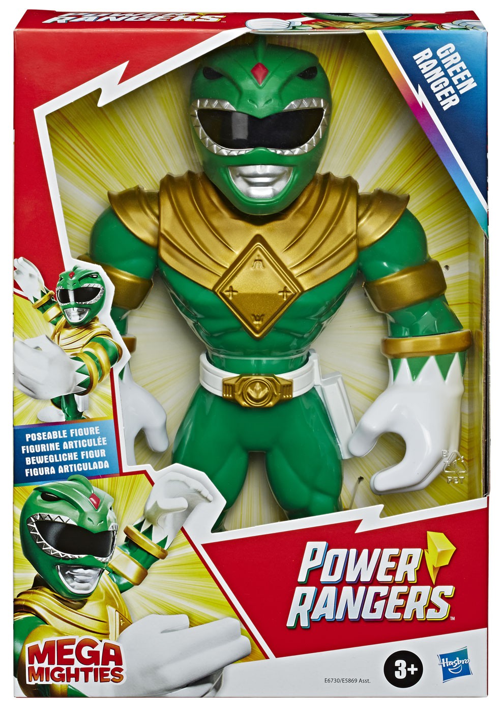 Mig... Power Rangers Playskool Heroes Mega Mighties Green Ranger 10-inch Figure