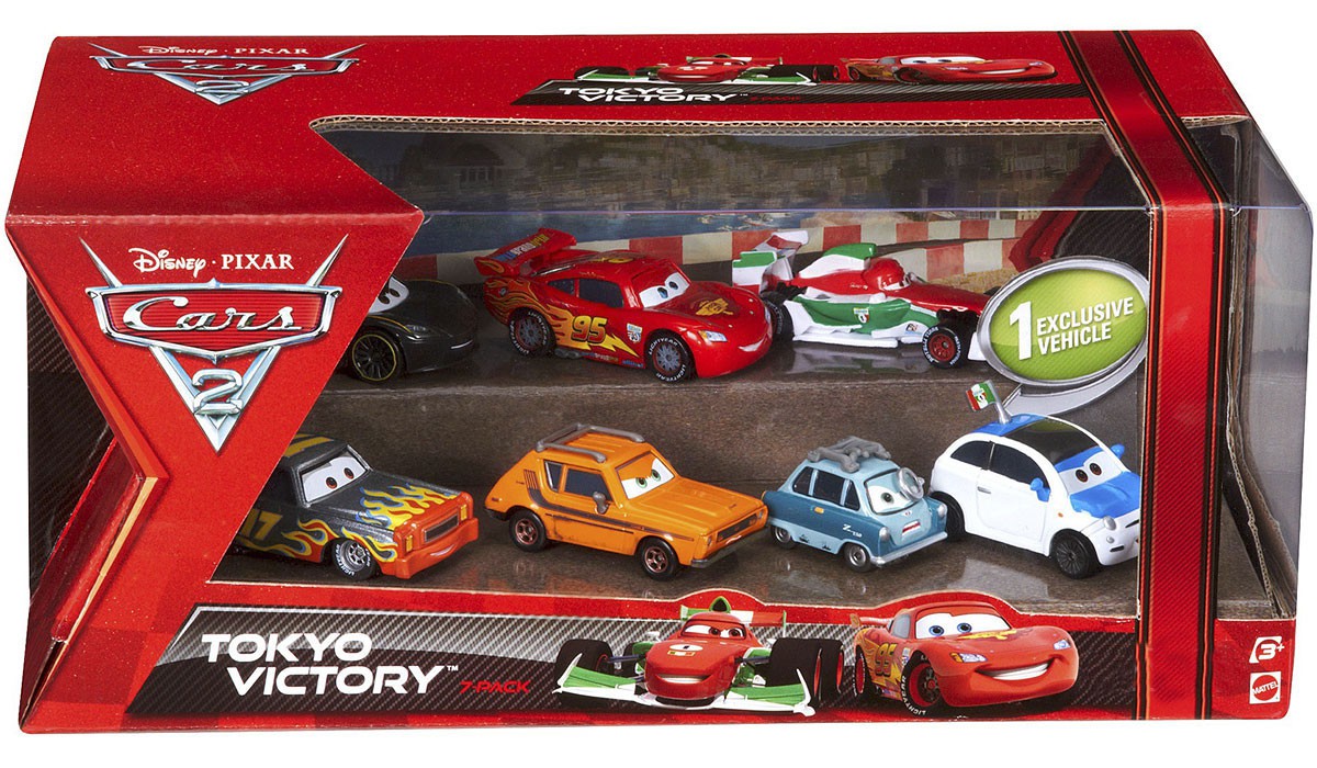 Mattel Disney Pixar Cars Cars 2 Multi Packs Radiator Springs Race 7 Pack Exclusive 155 7395