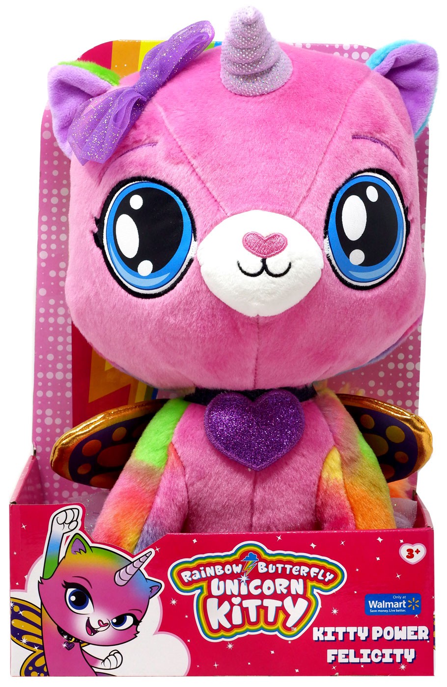 rainbow butterfly unicorn kitty stuffed animal