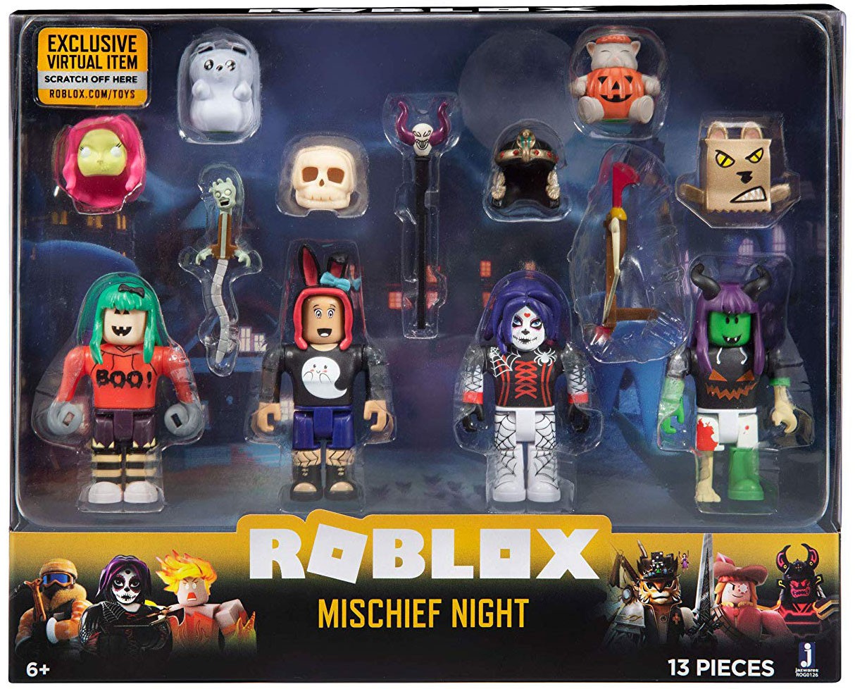 Roblox Mix Match Mischief Night Figure 4 Pack Set 191726004530 Ebay - amazon com roblox mix match action figure 4 pack days of