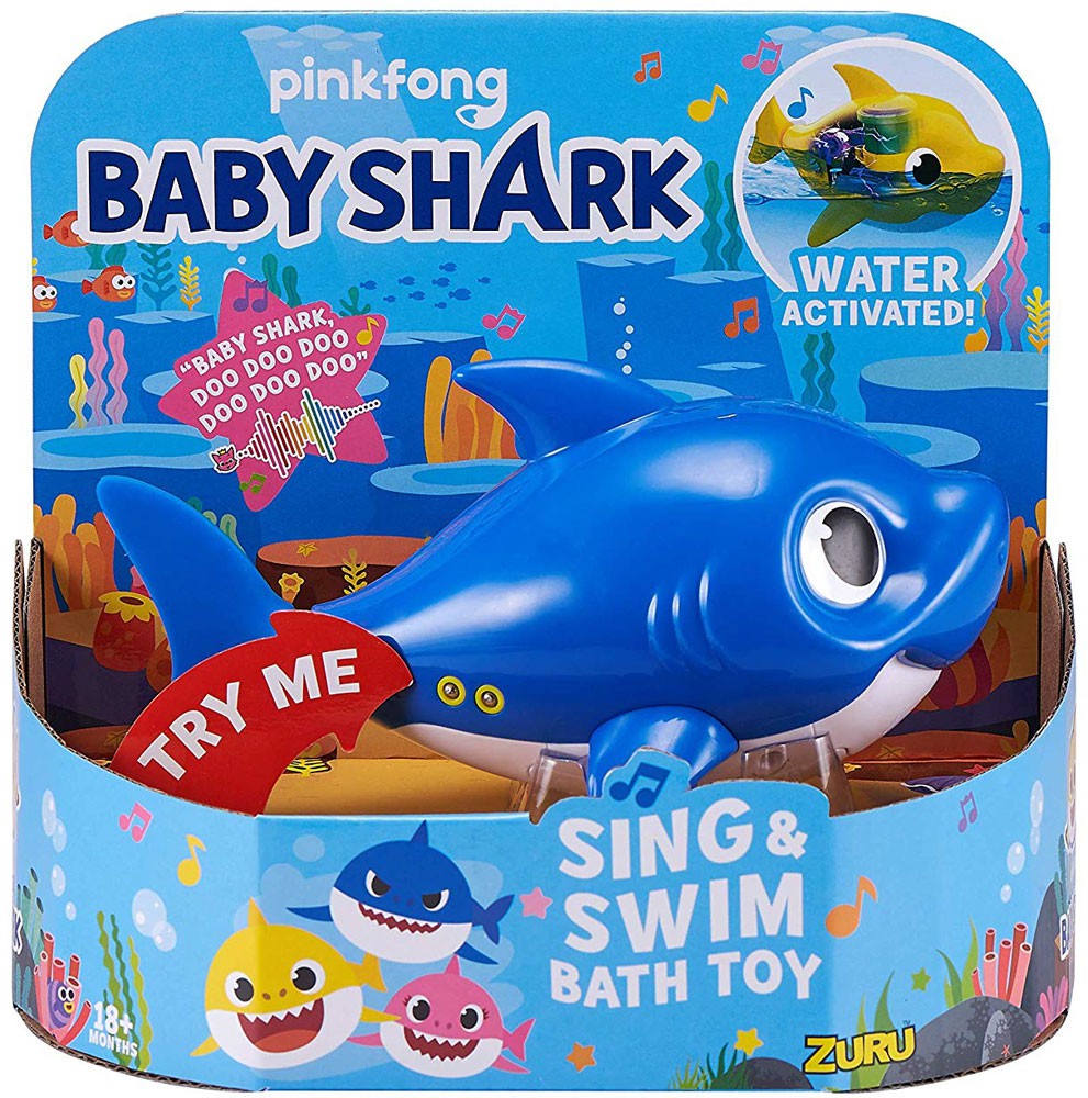 Baby Shark Robo Alive Sing & Swim Daddy Shark Robotic Bath ...