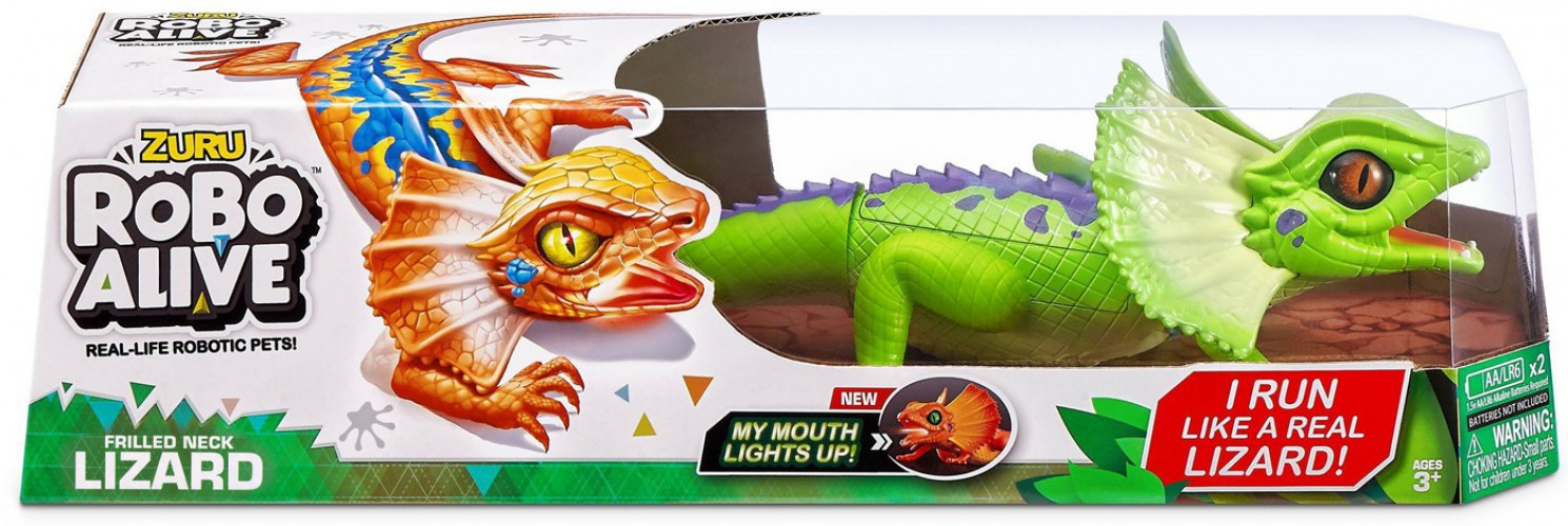 Robo Alive Frilled Neck Lizard Robotic Pet Figure [Green] | eBay