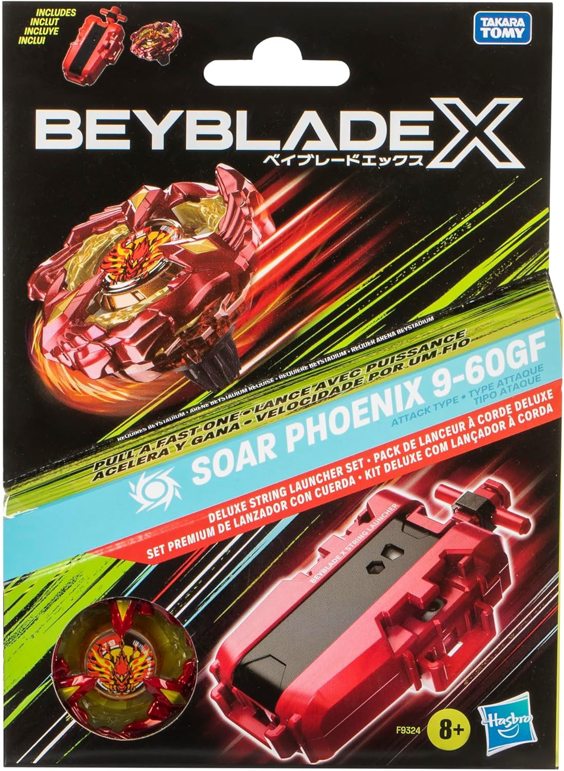 Beyblade X Soar Phoenix 9-60GF Deluxe String Launcher Set | eBay