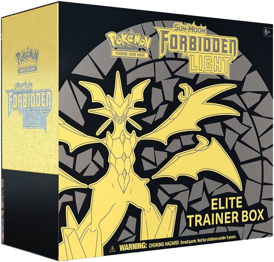 Pokemon Sun Moon Forbidden Light Elite Trainer Box Ebay