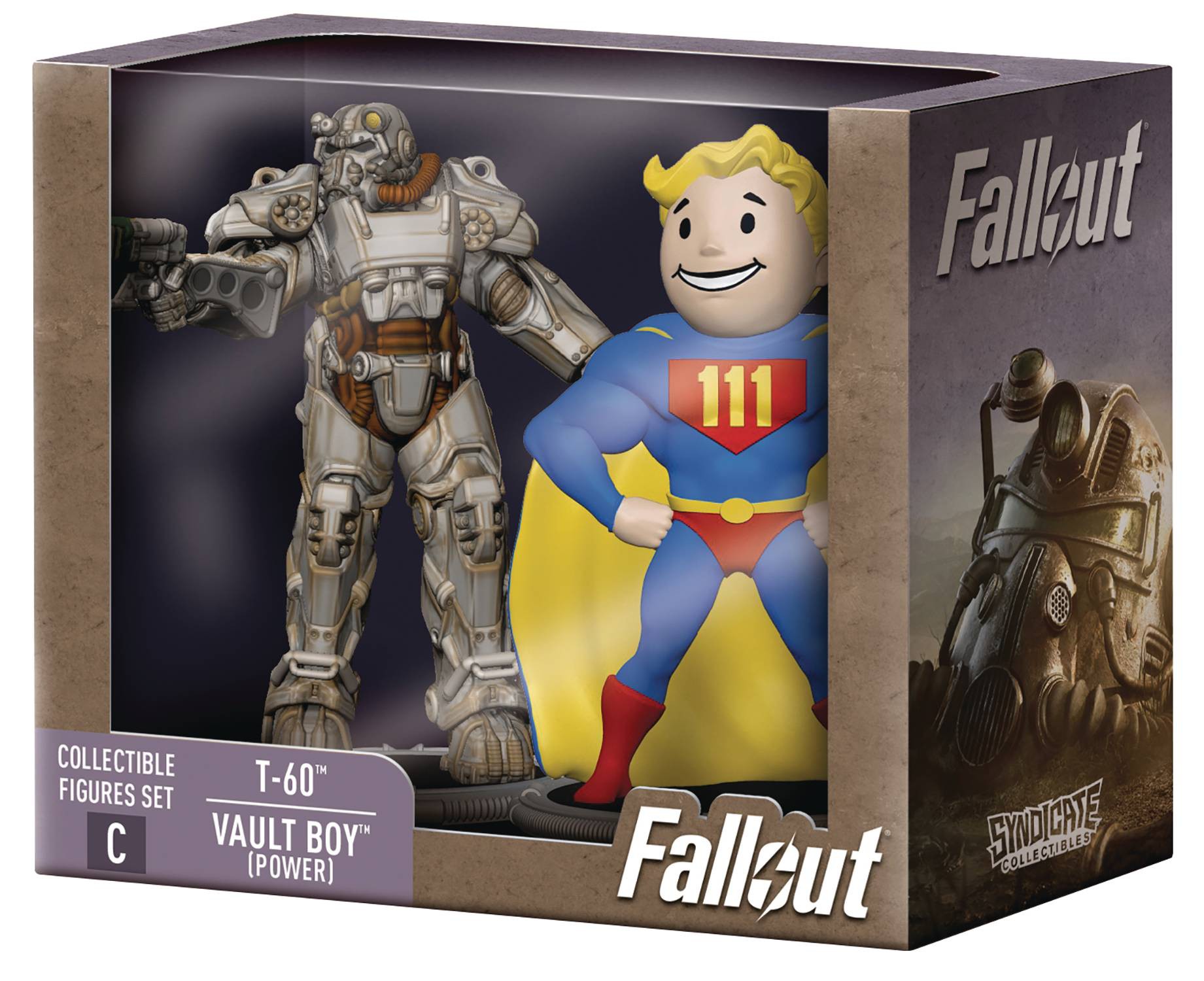 Figurines Miniatures Fallout T-51 Power Armor Et Vault Boy Classique Par Toynk - Lot De 2, Neuf