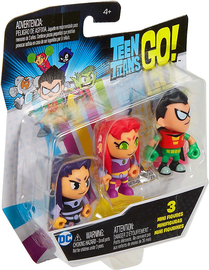 Teen Titans Go Blackfire Starfire And Robin Mini Figure 3 Pack