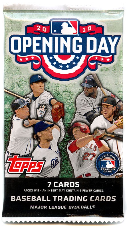 2015 Topps Opening Day Baseball Rack Pack 12-Pack Lot