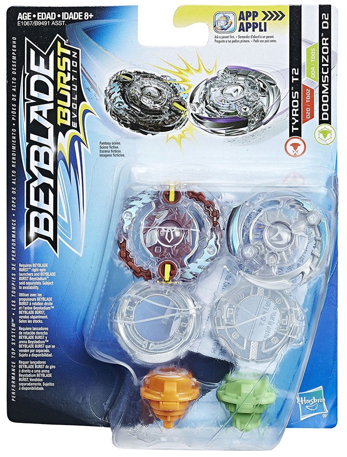 Beyblade Burst Tyros T2 Amp Doomscizor D2 Dual Pack 630509666249 Ebay - overlord s rageblade fully upgraded for dungeon quest roblox ebay