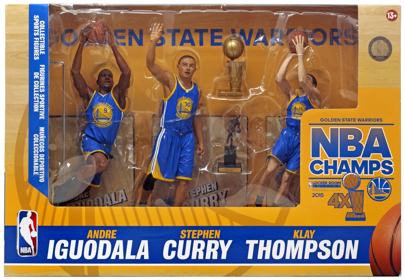 Stephen Curry, Klay Thompson & Andre Iguodala Action Figure 3-Pack