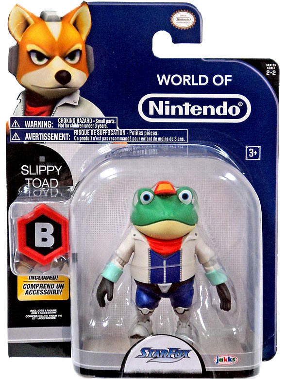 World of Nintendo Starfox Slippy Toad Action Figure | eBay