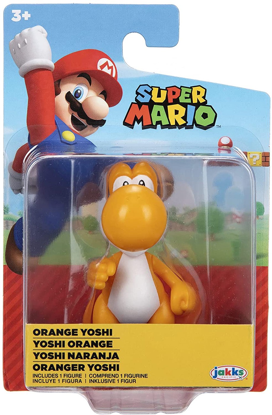 World of Nintendo Super Mario Wave 29 Orange Yoshi 2.5-Inch Mini